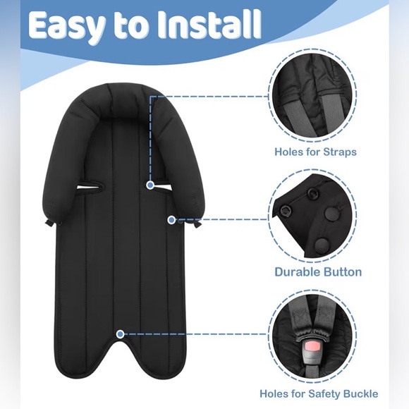 NIB Pro Goleem Soft Infant Newborn Car Seat Head Support 2 in 1 - Picture 5 of 8